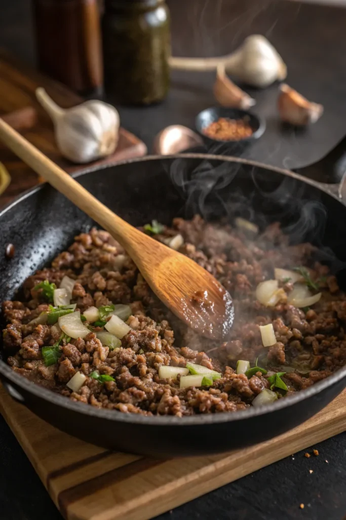 step by step Ground Beef and Rice Recipes