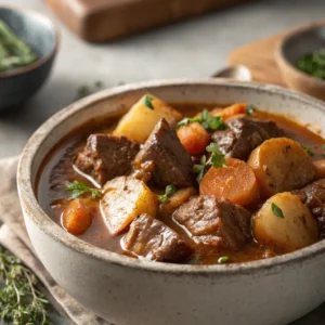 Classic stovetop beef stew with tender beef