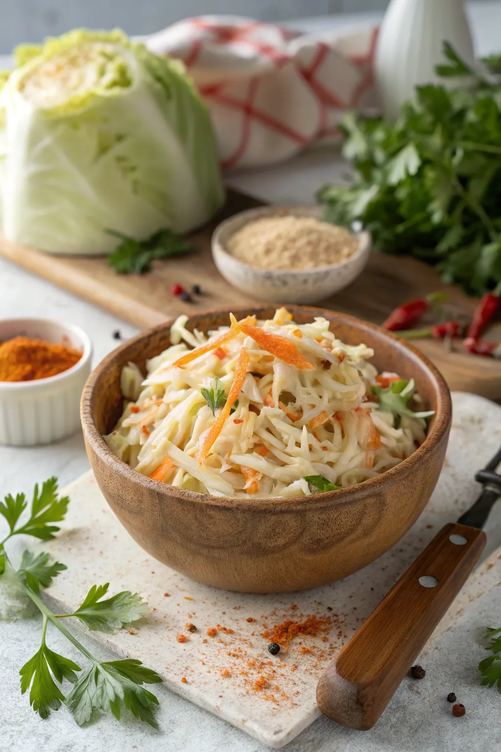 Chick-fil-A coleslaw -recipe with shredded cabbage, carrots, and a creamy dressing.