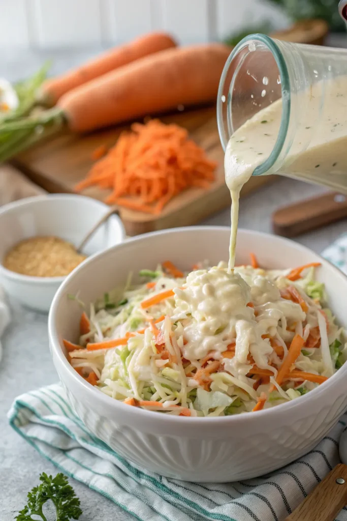 Preparing Chick-fil-A-style coleslaw